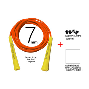 Super long 3.2 meters rope length 7mm PVC 15.5cm long handle 220 gram heavy fitness crossfit crossrope hiit skipping jump rope