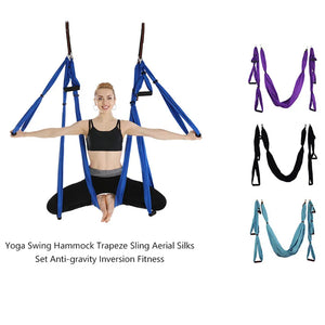 Aerial Yoga Hammock Set Anti-gravity Pilates Yoga Hammock Gym Strap Flying Swing Aerial Traction Device Home Fitness Equipmentt