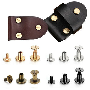 20pcs/10set 5/6/8/10mm Metal Leather Craft Solid Nail Bolt Bookkeeping Binding Screw Nail Strap Rivets Screw for Luggage Clothes