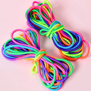 Rainbow Elastic Rubber Jump Rope Kids Adults Fitness Exercise Outdoor Fun Games Juegos De Exterior Para Niños Y Adultos