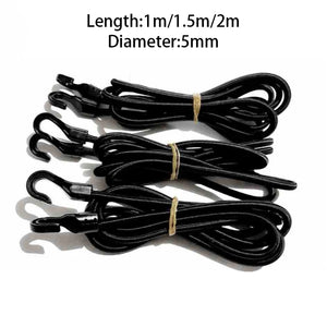 1m/1.5m/2m Heavy Duty Elastic Bungee Shock Cord Strap Stretch Plastic Hook Car Luggage Tent Kayak Boat Canoe Bikes Rope Tie