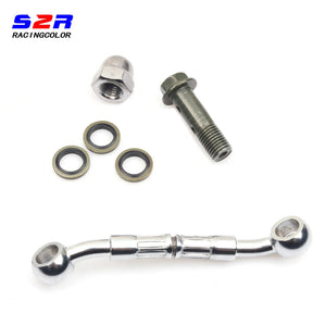 S2R Motorcycle Modified Hydraulic Brake Hose Line Prolong Connector for YAMAHA HONDA BMW Universal Extend Fitting 10mm Parts