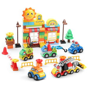 Compatible Big Building City Traffic Parts Vehicle Trailer Chassis Boat Accessories Large Bricks Kids Assembly Toys Party Gifts