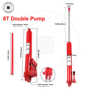 Samger 8Ton/12Ton Hydraulic Jack Manual Engine Lift Repair Tool Hydraulic Long Ram Hydraulic Jack Single&Double Pump