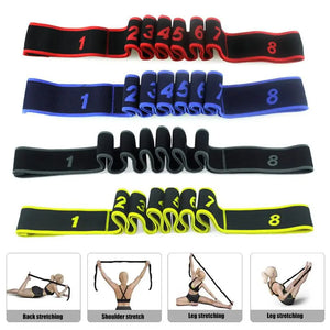 Yoga Pull Strap Belt Polyester Elastic Latin Dance Stretching Band Loop Yoga Pilates GYM Fitness Exercise Resistance Bands