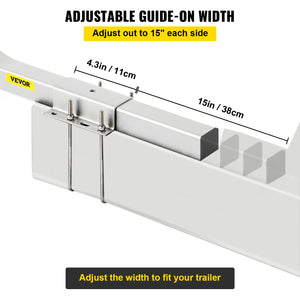 VEVOR Short Bunk 2PCS Boat Trailer Guide-ons w/Carpet-padded Boards Galvanized Steel Boat Accessories w/Complete Mounting Parts