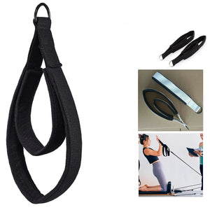 Double Ring Elastic Yoga Pilates Bed Exercise Accessory Ankle Buckle Pilates Stretch Strap Resistance Band elastic cord