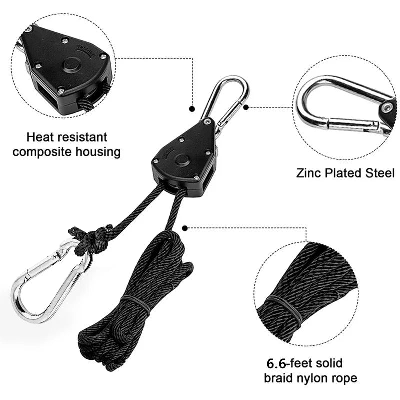 2pcs Adjustable Heavy Duty Rope Hanger Ratchets for Kayak & Canoe Boat ...