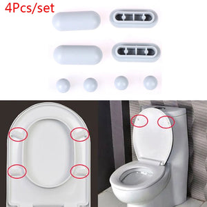 4pcs/Set Antislip Gasket Toilet Seat Cushion Pads Cover Bumper Bathroom Lifter Kit Toilet Lid Accessories Buffer Cushion