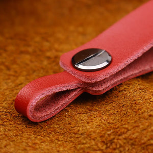 New Model Style For Car Auto Genuine Leather Tow Straps Material Smooth Surface Car Key Ring Chain Car Interior Keychain