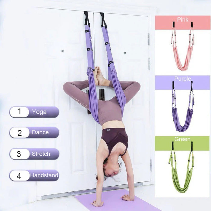 Adjustable Yoga Strap Aerial Flying Yoga Hammock Swing Stretching Strap Anti-Gravity Inversion Yoga Hammock Belts Accessories