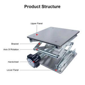 4'x4'  Aluminum Router Lift Table Woodworking Engraving Lab Lifting Stand Rack Lift Platform Woodworking Benches Lifter