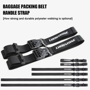 Travel Tied Belt 2Pcs Nylon Cargo Tie Down Luggage Lash Belt Strap Camping Hiking Cargo Storage Belt Buckle