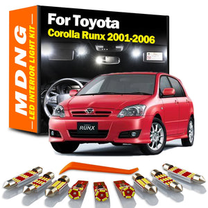 MDNG 8Pcs Canbus LED Interior Light Kit For Toyota Corolla Runx 2001 2002 2003 2004 2005 2006 Car Led Bulbs No Error Accessories