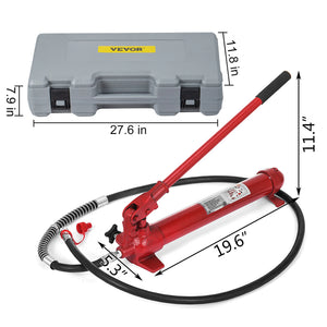 VEVOR 10 Ton Power Hydraulic Cylinder Jack 1.4M Oil Tube Autobody Frame Repair Kit 15PCS Truck Farm Lifting Jack Heavy Equipment