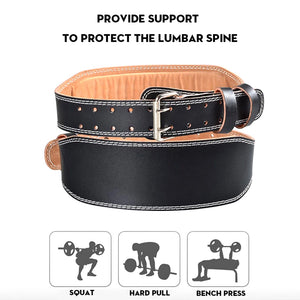 Adjustable Leather Weightlifting Belt Waist Support Gym Belt Unisex Wide Wrap Training Weight Lifting Brace Straps Weightlifting