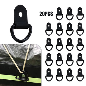 D Shape Pull Hook Tie Down Anchors Ring for Honda Polo Iron Stainless Steel Cargo Tie Down Ring for Car Truck Trailers RV Boats