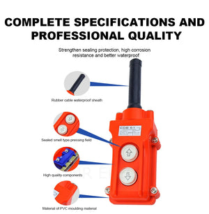 COB-61 COB-62 COB-63 Arrow mark Rain proof crane control switch lifting button electric hoist operating handle