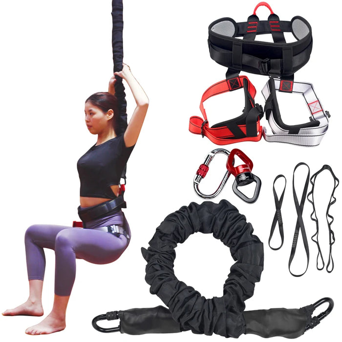 Bungee Fitness Equipment Set, Dance Training, Aerial Yoga Cord, Pilates Elastic Suspension Sling, Trainer Pull Rope