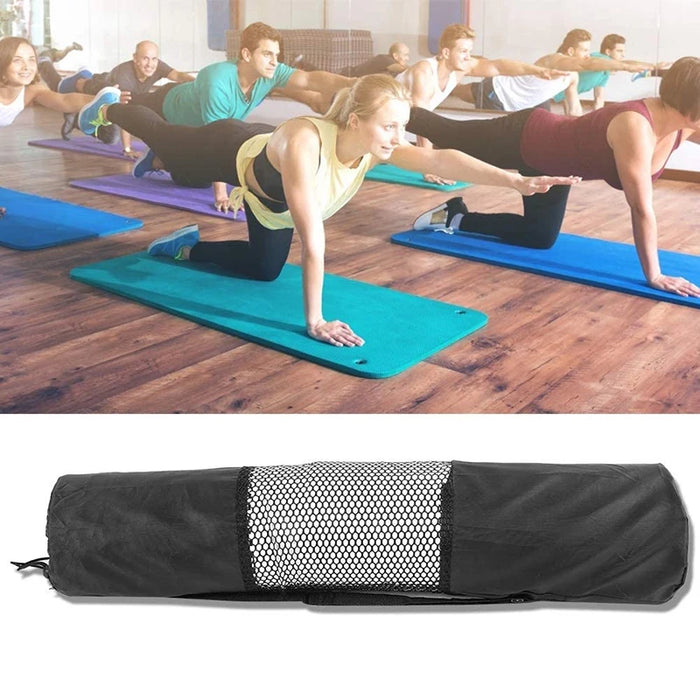 Yoga Mat Bag Exercise Carrier Nylon Mesh Center Adjustable Strap Pilates Fitness Body Building Sports