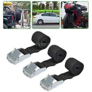 10 Pcs Black Lashing Straps with Clamping Lock Heavy Duty Fastening Straps for Motor Bicycle Luggage Fixing Tool