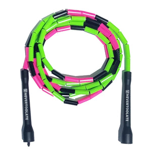 NEVERTOOLATE FREESTYLE ROPE CC handle 1 inch PE hard beads beaded jump rope skipping skill tricks fitness Rhea Lauren