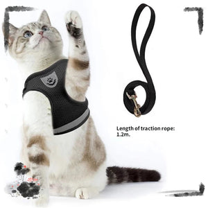 Dog Leash Vest Type Small Dog Walking Dog Leash out Chest Strap Imitation Earning Bracket Set