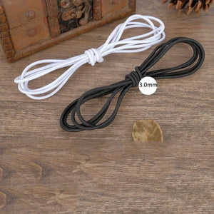 1mm 2mm 3mm Round Elastic Band Beading Elastic Stretch Cord Bead Rubber Cord String Strap Rope Tape For Bracelet Diy White Black