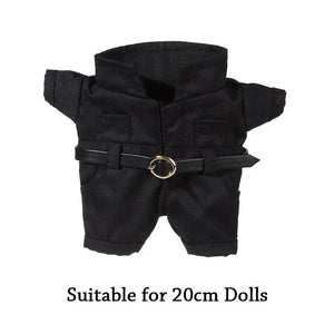 20CM Doll Clothes Tooling Style Vest Shorts Tight Fitting Uniform Knitted Sweater Overalls Suit For Idol Dolls Accessories