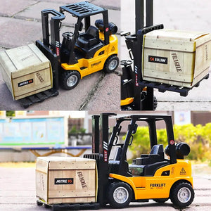 Dropshipping!! Forklift  Inertia Toy Burrs-free Excellent Workmanship Fadeless Pull Back Forklift  Inertia Toy for Kids