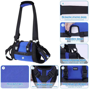 Portable Dog Sling for Back Legs Hip Support Harness Older Limping Canine Aid Dog Assist Rehabilitation Lifting Harness Leashes