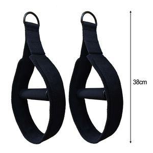 2pcs Double Loop Pilates Circle Foot Straps W/ D-rings For Foot Reformer Fitness Equipment Straps Pilate Exercise Training Belt