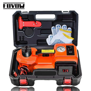 12V 5Ton Electric Car Hydraulic Jack with Tire Inflator Pump and LED Flashlight 3 in 1 Lift jacks With Safe Hammer Tools For Car