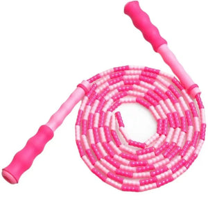 Signable Segmented Fitness Jump Rope No Knots Soft Bead Soft Bead Skipping Rope Durable Adjustable Length Children Gifts