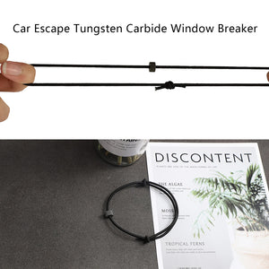 1 Pc Car Window Glass Breaker Bracelet Wrist Strap With Tungsten Carbide Bead Emergency Rapid Escape Safety Self Rescue Tool