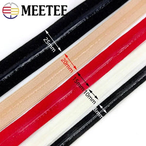 5M Meetee 8/10/15/20/25mm Elastic Band for Underwear Silicone Non-slip Stretch Rubber Bra Belt Strap Tapes DIY Sewing Accessory