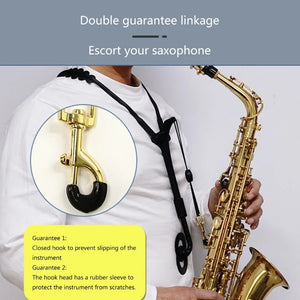 Adjustable Saxophone Neck Strap Sling Comfortable Shoulder Harness Double Shoulder Straps Saxophone Accessories