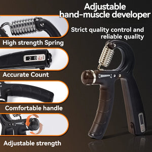 5-60kg Adjustable Hand Grip Strengthener Hand Gripper Trainer Set With Counter Wrist Forearm And Hand Exerciser For Muscle