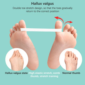 1Pcs Hallux Valgus Corrector Belt Recovery Training Exerciser Strap Toe Separator Stretcher Thumb Elastic Band Foot Care