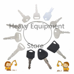 11 Keys Forklift Key Set for Yale For Cat Clark For Komatsu For Toyota For Doosan Nissan Hyster For JCB 12343 1A X7 787 new