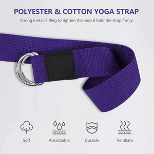 Yoga Block And Yoga Strap Set EVA Foam Soft Non-Slip Yoga Blocks Universal Pilates Stretching And Toning Workouts