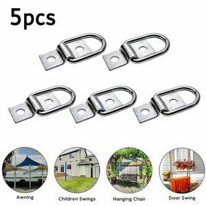 5PCS Audew D Rings Hook Tie Down Ring Load Anchor Trailer Forged Lashing For Car Truck Trailers RV Boats NEW