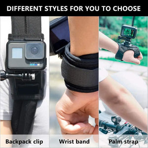 Wrist Strap Arm Plam Ankle Mount Band Holder Cycling Mount for GoPro 13 12 11 10 9 Insta360 X3 X4 DJI Osmo Action 4 Accessories