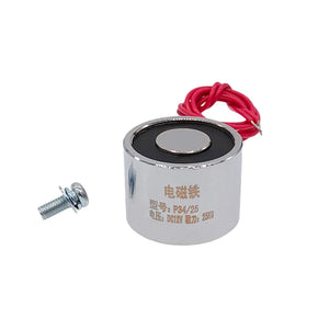 P34/25 Electric Magnet 12V DC Lifting 25Kg 250N Sucker 24V Powerful Solenoid Electromagnet 5V 6V