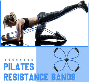 Pilates Resistance Band Cross Exercise Band Elastic Loop Tube Strap with Comfort Grips Fitness Equipment for Home Yoga Workout