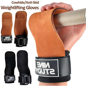 1 Pair Gym Gloves Weightlifting Workout Hand Palm Protector Gymnastics Hand Grips Pull Up Kettlebells Training Wrist Strap