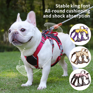 Adjustable Dog Harness for Small Large Dogs Vest Reflective Puppy Chest Strap French Bulldog Husky Outdoor Walking Lead Leash