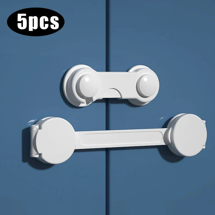 5Pcs/lot Security Protection Locks Home Baby Safety Multifunction Drawer Lock Child Protect Toilet Refrigerator Lock Door Buckle