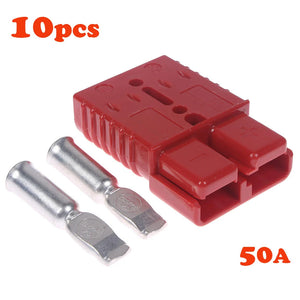 10 Pieces Genuine Anderson Plug Connector Suitable For Forklift Battery Connector 50A 6AWG Caravan Trailer Solar 4x4 Truck