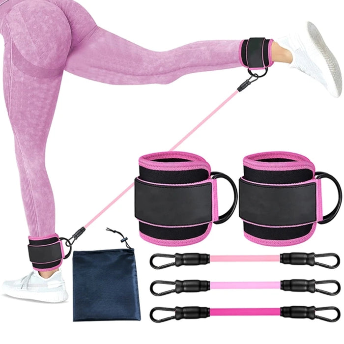 Glutes Workout Equipment with Adjustable Ankle Strap Ankle Bands Glute Exercise Bands Ankle Resistance Bands with Cuffs